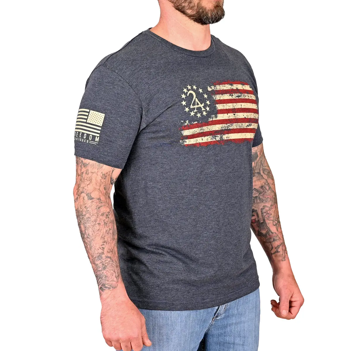 Men's 2A Betsy Ross Flag Patriotic T-Shirt 1