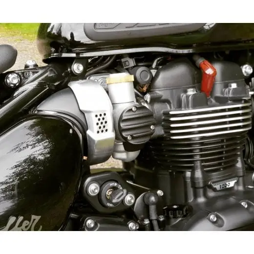 Motone Throttle Body Side Covers - Ribbed - Black 2