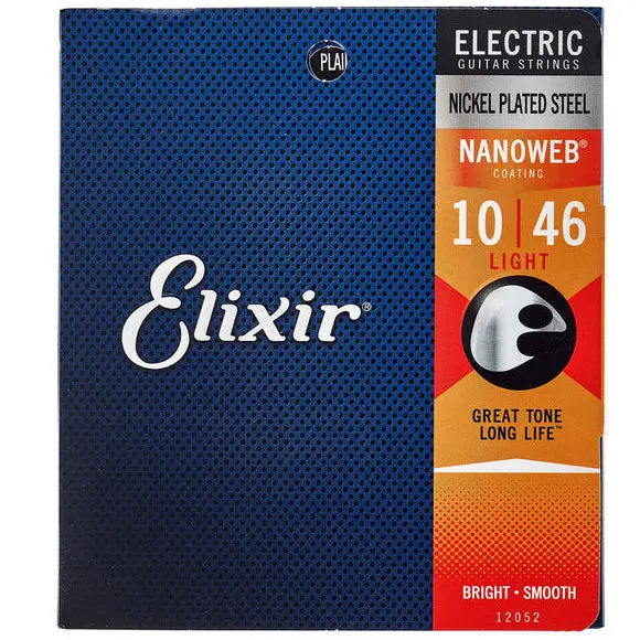 Elixir - Electric Guitar String - 10-46 Nanoweb Light (12052) (1 Pack) 1