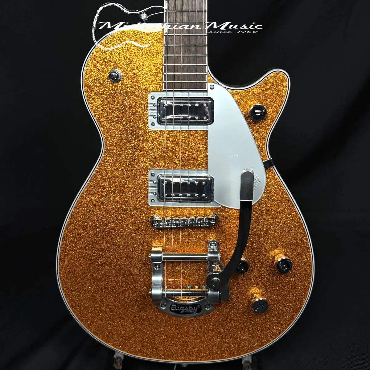Gretsch - G5230t Electromatic Sparkle Jet Ft Single-Cut W/Bigsby - Gold Sparkle Finish 2