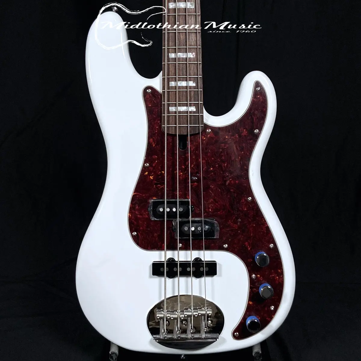 Lakland Skyline 44-64 Custom Pj - 4-String Bass - White Gloss W/Tortoise Pickguard W/Free Gator Gig Bag! 2