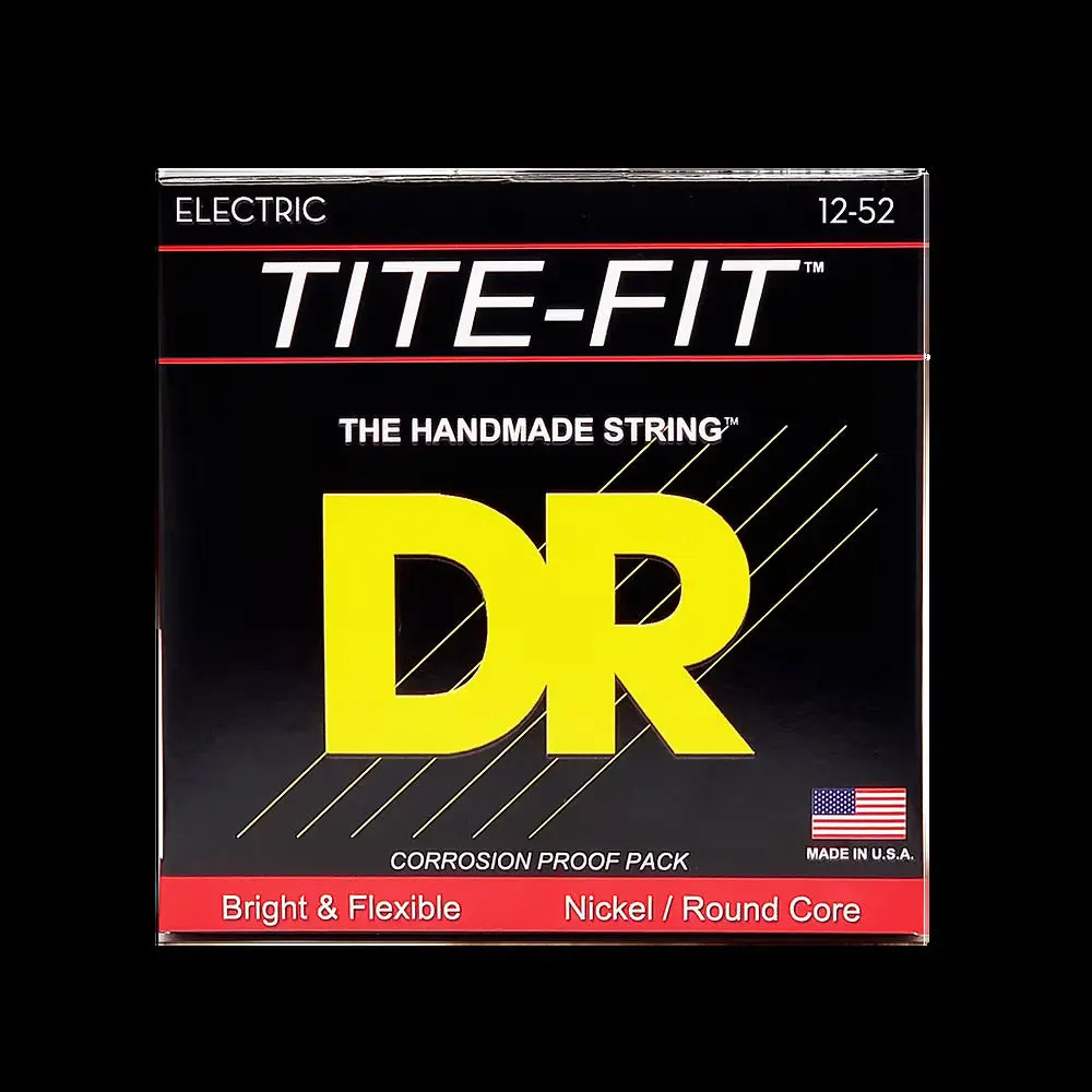 Dr Strings - Tite-Fit - Nickel Plated Electric Guitar Strings - 12-52 (1 Pack) 1