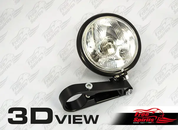Free Spirits Side Mount Spot Light For 41Mm Forks Triumph Classics 1