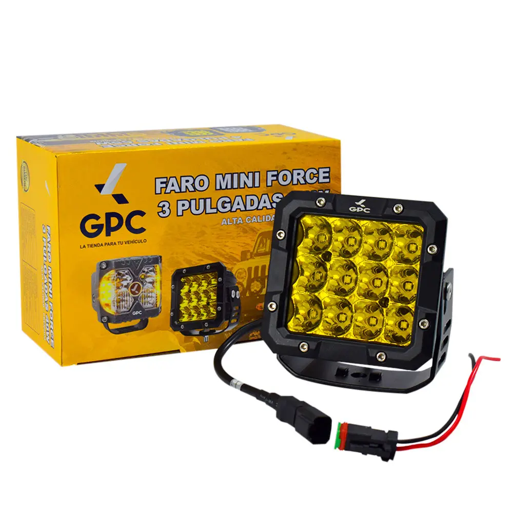 Faro Neblinero De Trabajo Cubo Led Off Road Force  4.5" 12/24V 60W 1