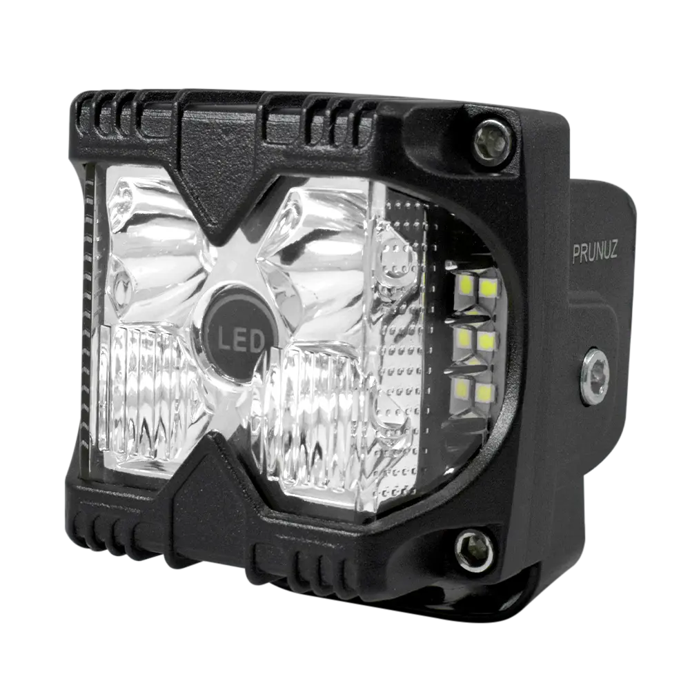 Faro De Trabajo Cuadrado Luz Led 40W Contorno Amarillo Prunuz 1