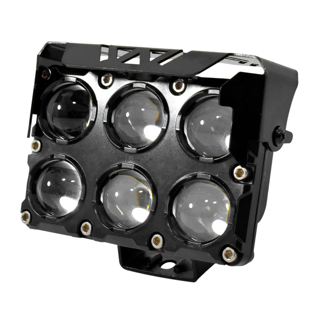 Faro De Trabajo Explorador 6 Lupas Luz Led 12/24V Dual Blanca Y Amarilla Prunuz 1