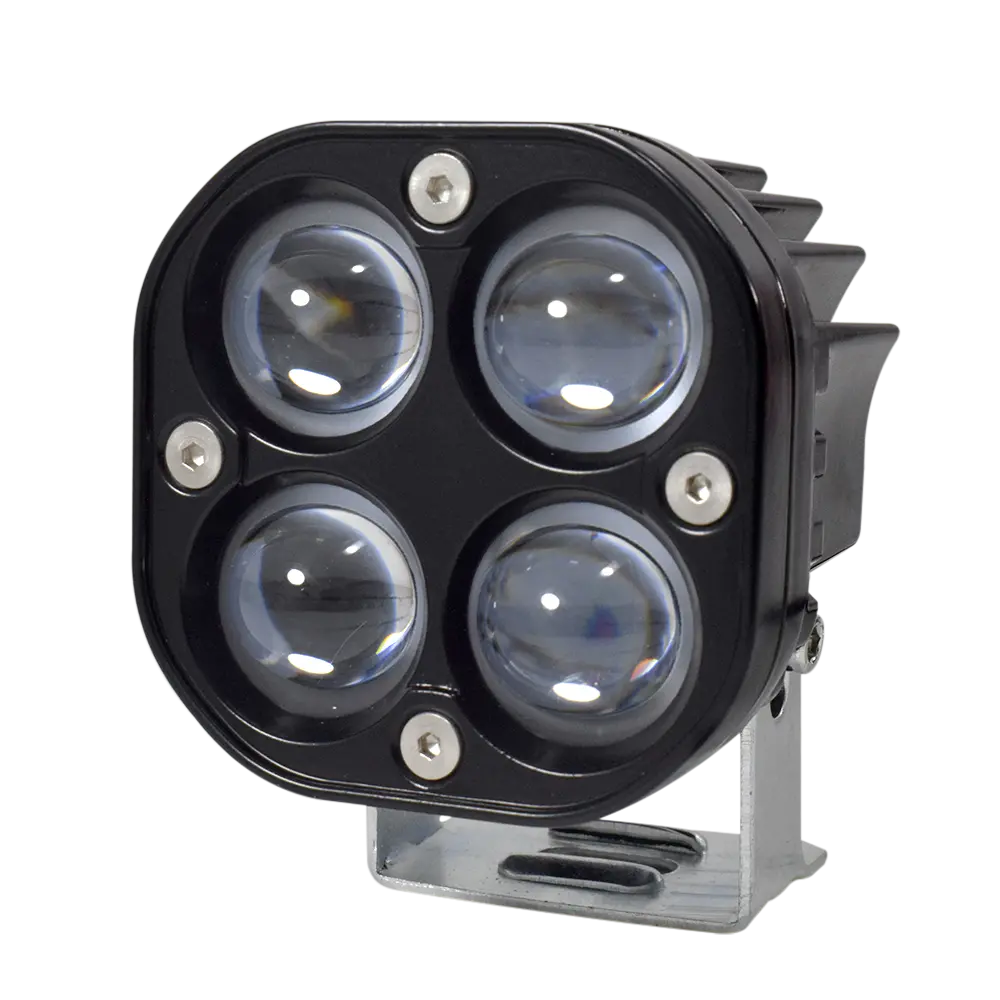 Faro Neblinero 4 Lupas Luz Led 40W Fijo Amarillo Y Blanco 1