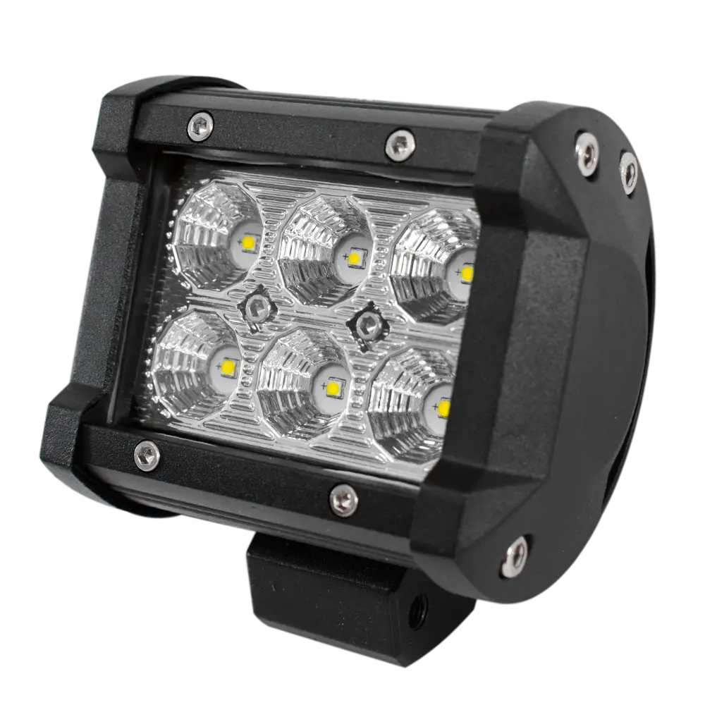 Faro De Trabajo Cubo Led Tipo Barra 6 Led Blanco 9V 32V 18W Gpc 1