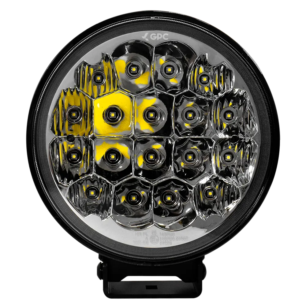 Faro De Trabajo 8’’ Redondo 18 Led Blanco Contorno Dual + Ámbar/Blanco Gpc 1