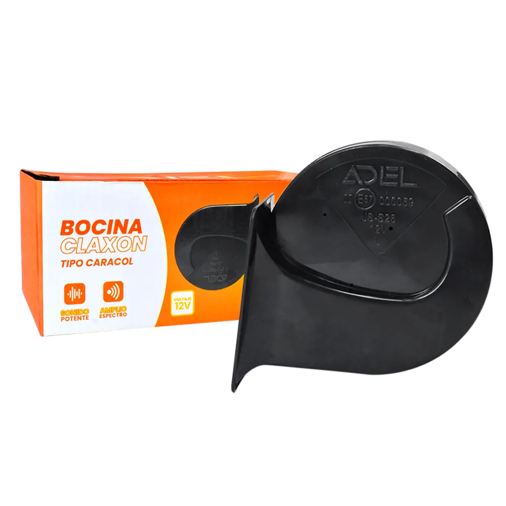 Bocina Claxon Caracol Negro Set X 2 Unidades Adel 1