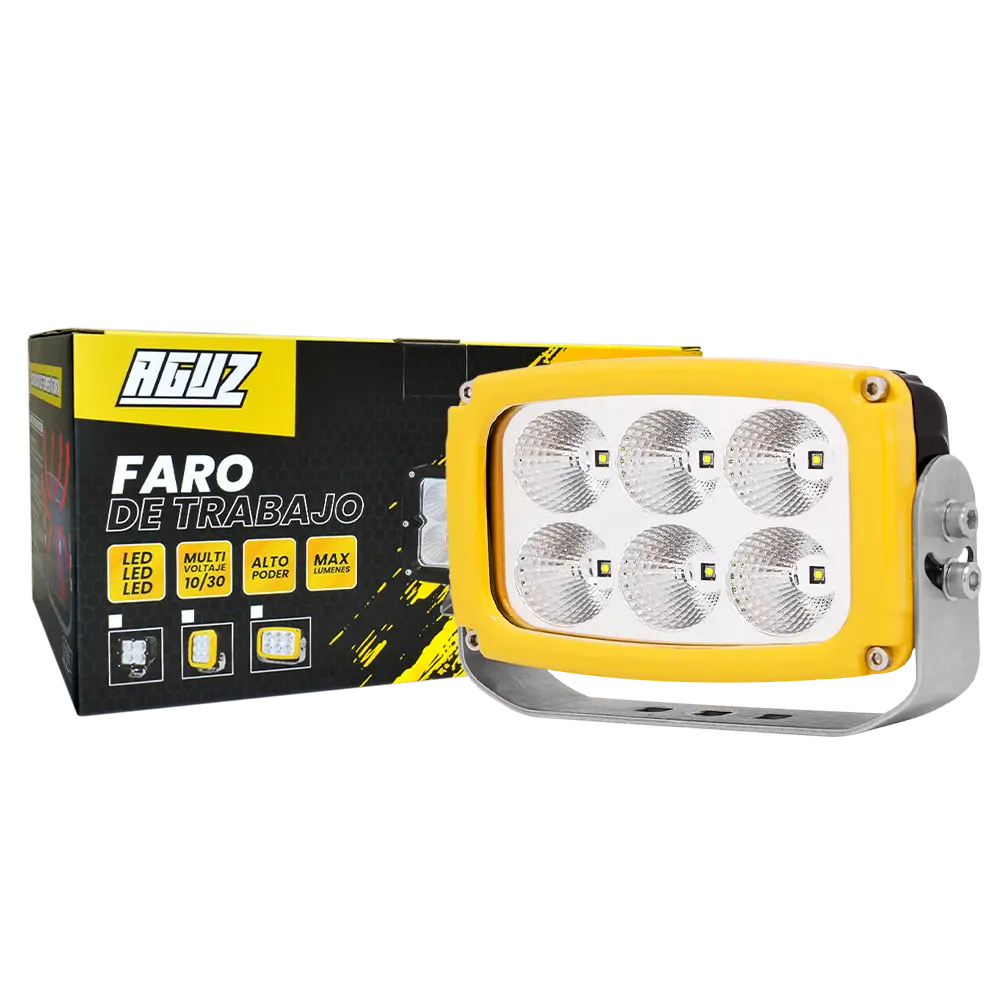 Faro De Trabajo 3.5" Pesado 6 Led Ovalado Luz Blanca Aguz 1