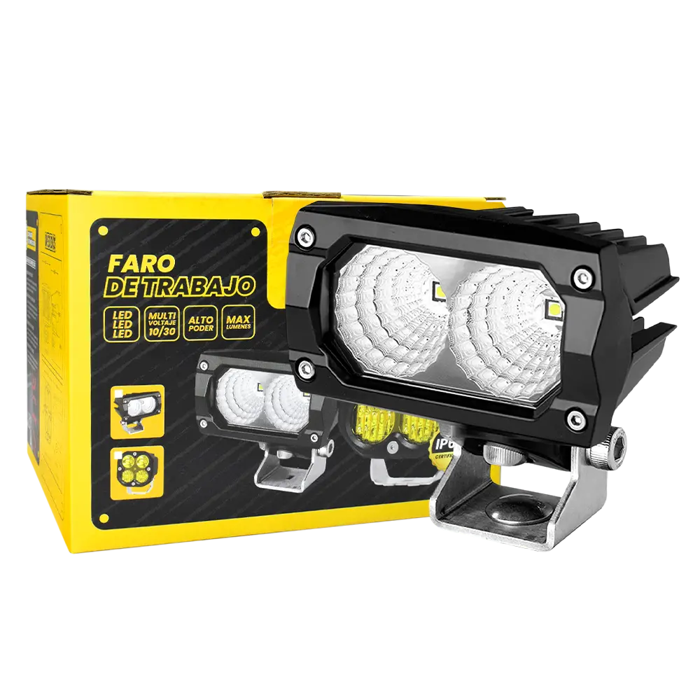 Faro De Trabajo 3.5" Pesado 2 Led Barra Luz Blanca Aguz 1