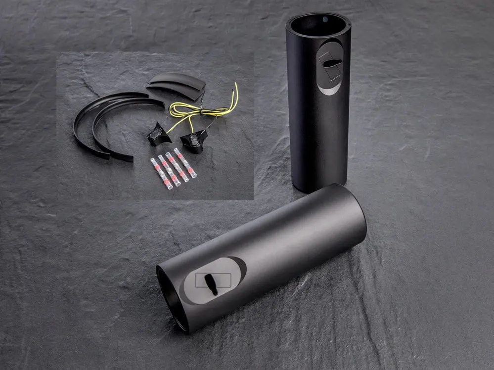 Wunderkind Custom 41Mm Fork Tube Covers With Led Turn Signals - Triumph Bobber 1