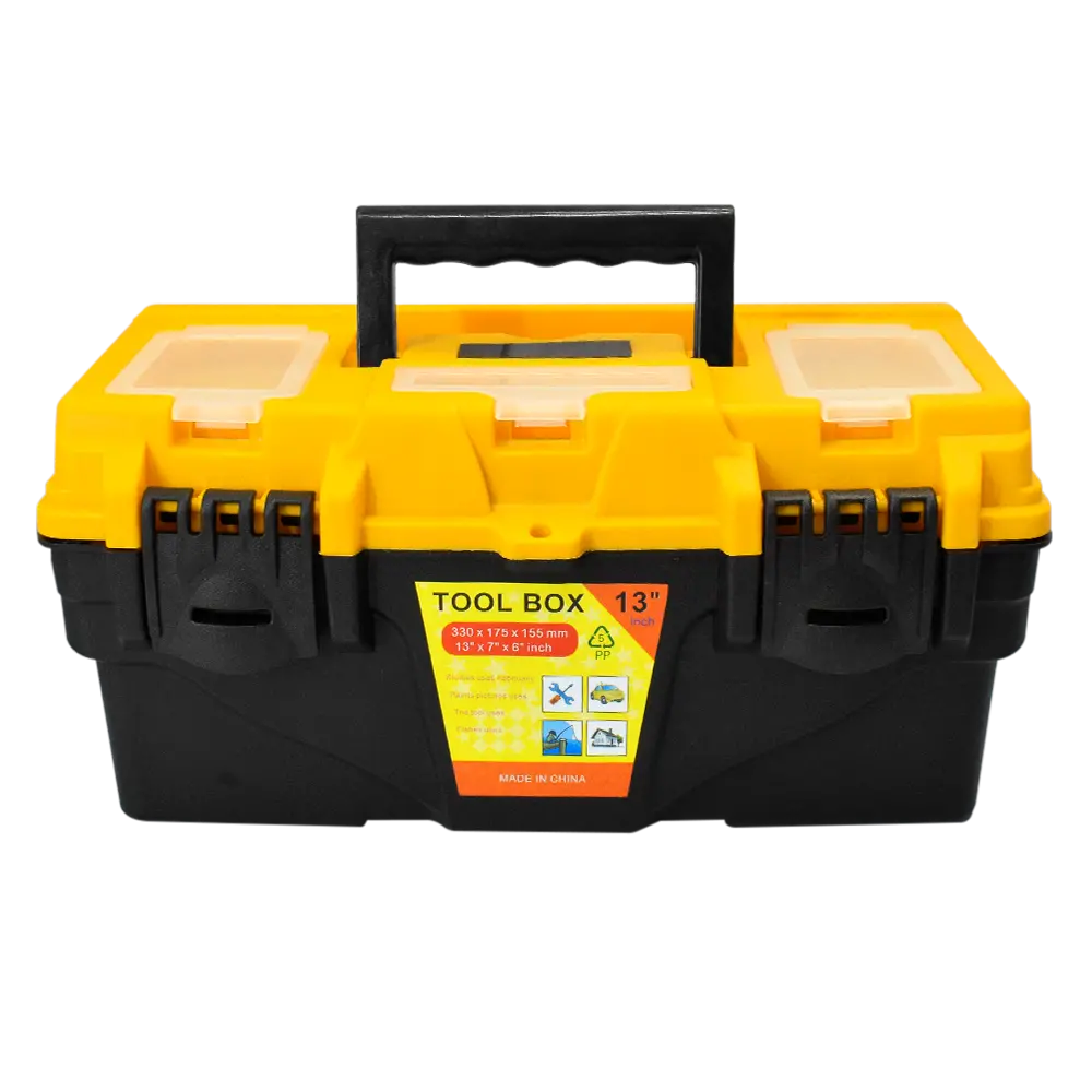 Caja De Herramientas Pvc Tapa Amarilla 13" 1