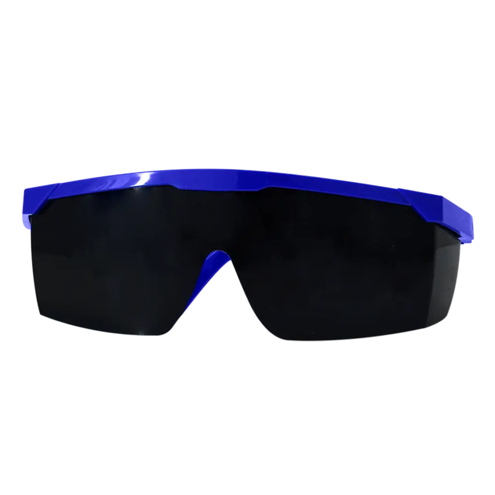 Lentes De Seguridad Bisel Azul Mica Oscura 1