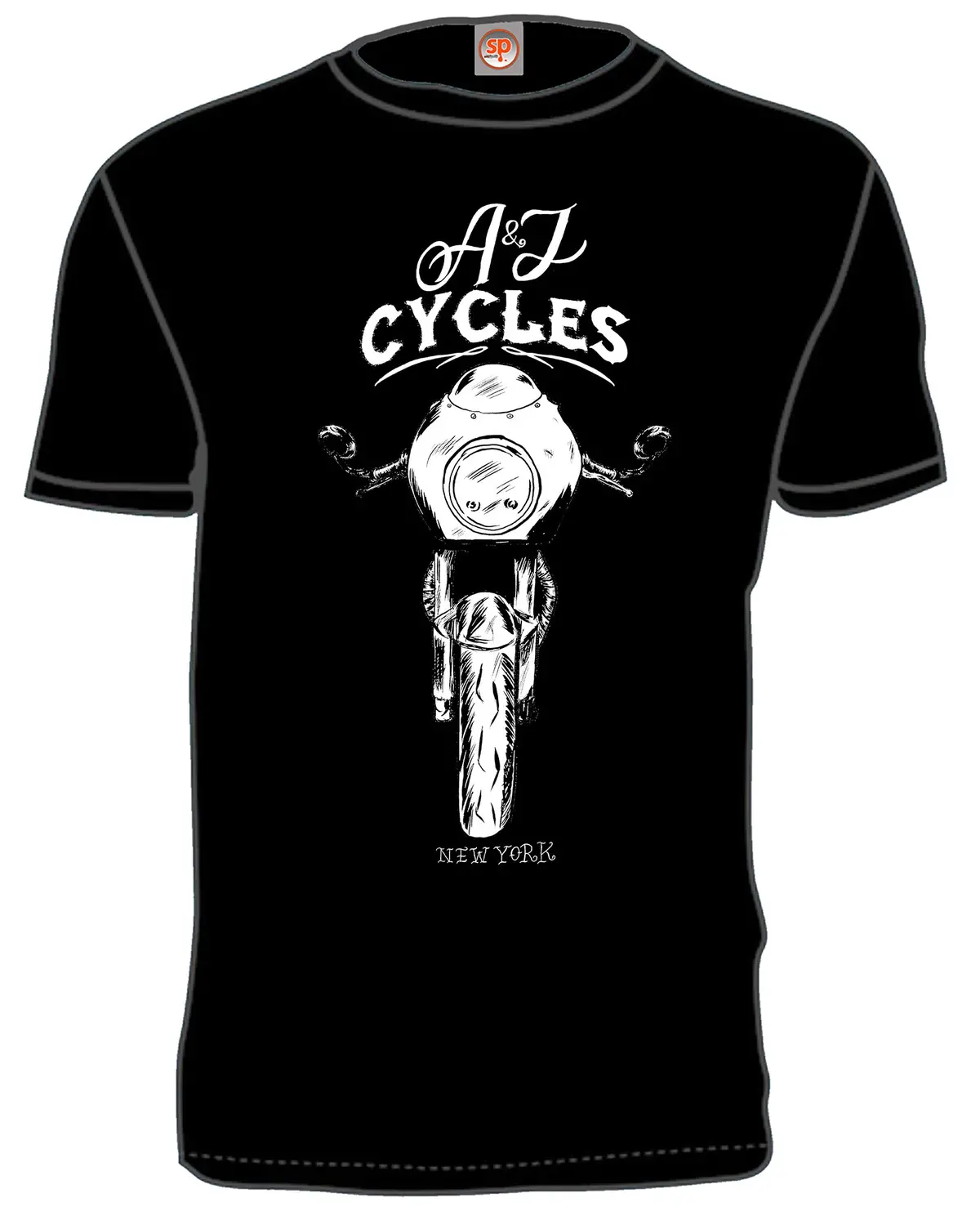A&J Cycles “R” T-Shirt - Front Graphic 1