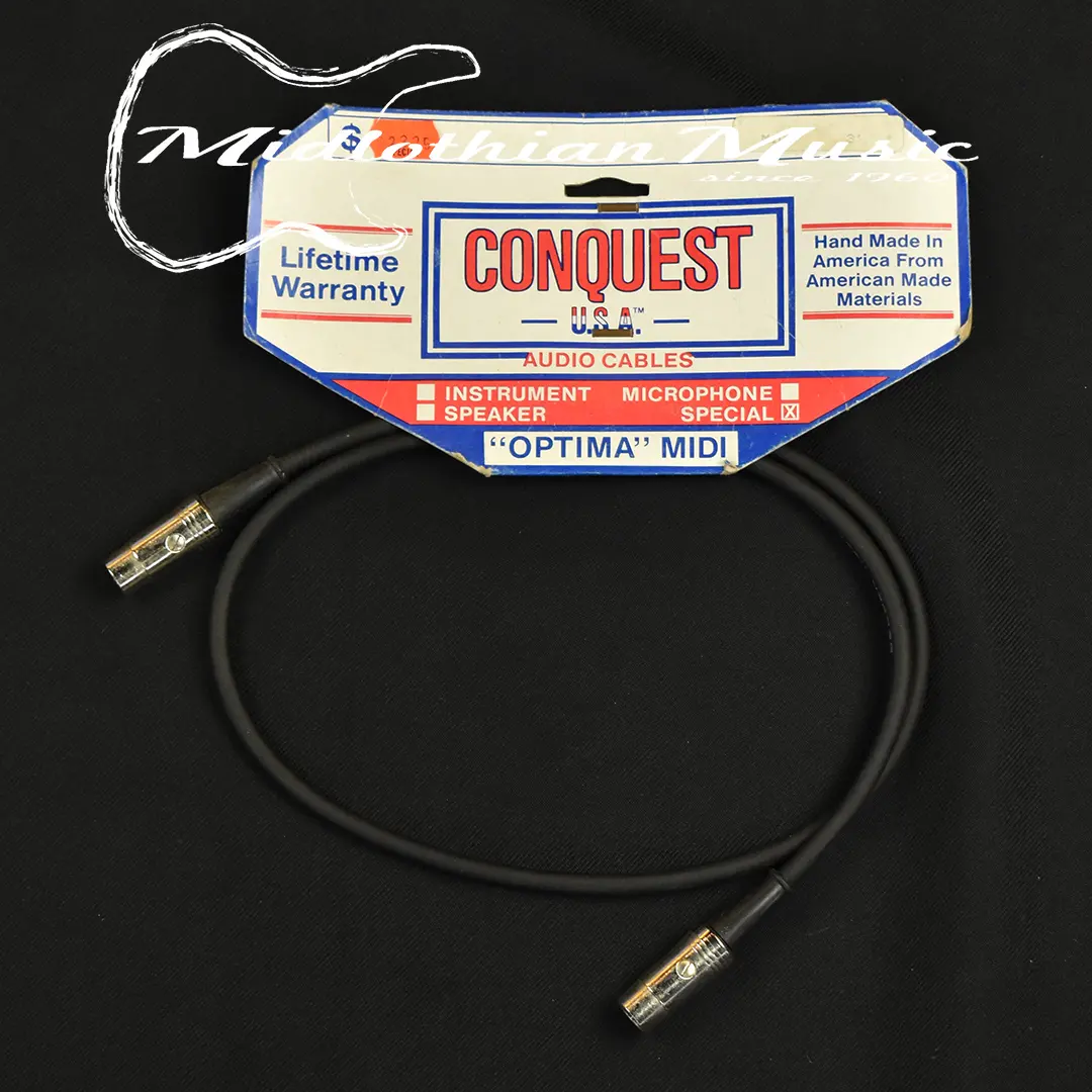 Conquest 3' Midi Cable - Black Finish 1