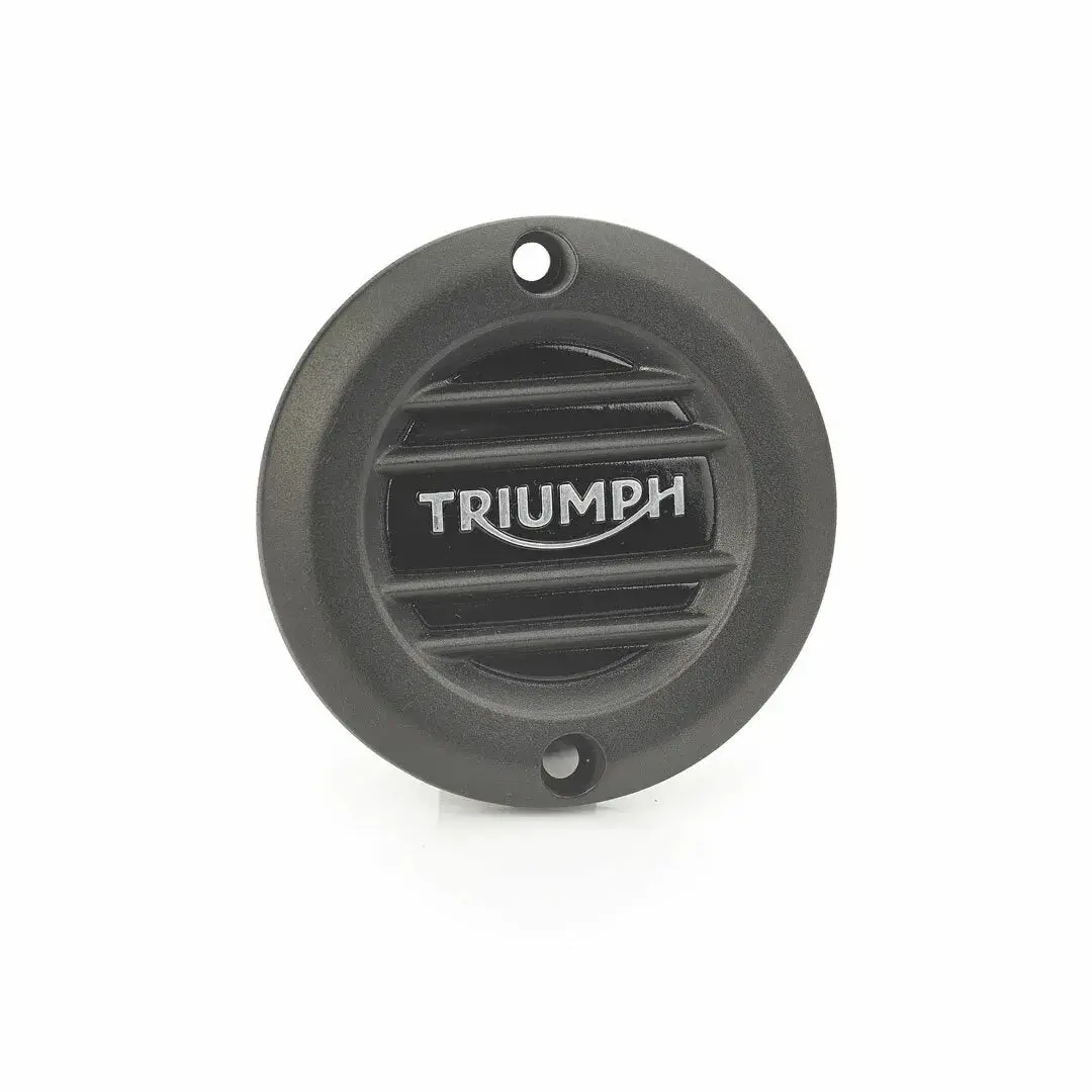 Triumph Black Ribbed Clutch Cover - A9610253 1