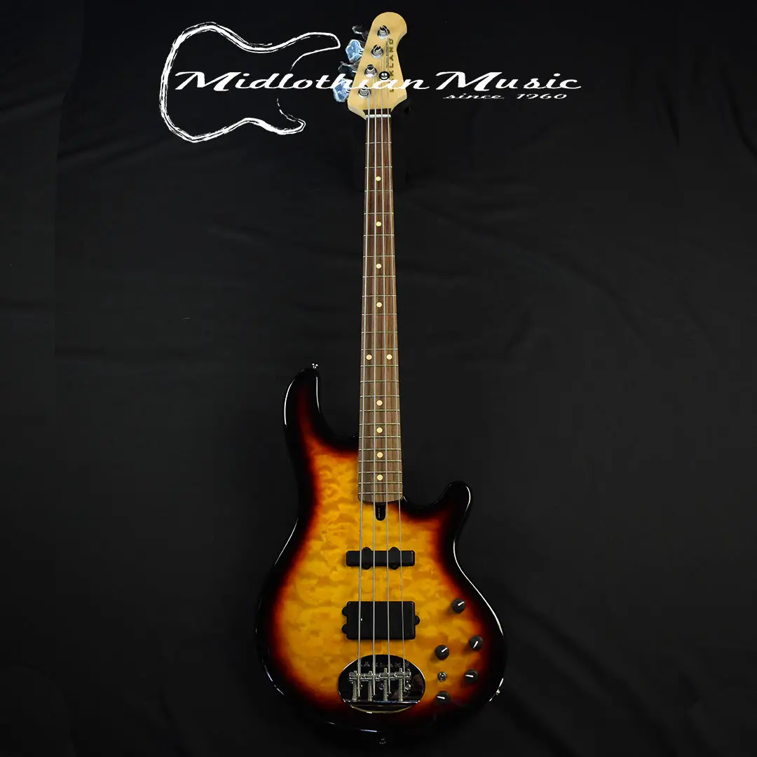 Lakland Skyline 44-02 Deluxe Bass Guitar - 3-Tone Sunburst Finish (121108669) W/Free Gator Gig Bag 1