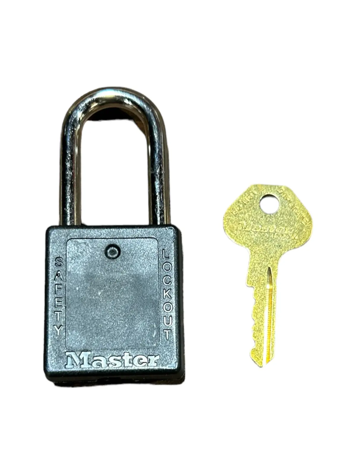 Master Lock, Lockout Padlock, Keyed Different, Thermoplastic, Std Body Size, Metal, Std, Black 1