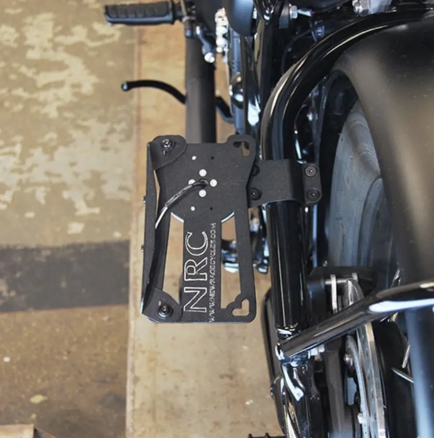New Rage Cycles Triumph Bobber License Plate Side Mount Kit - Vertical Or Horizontal 2