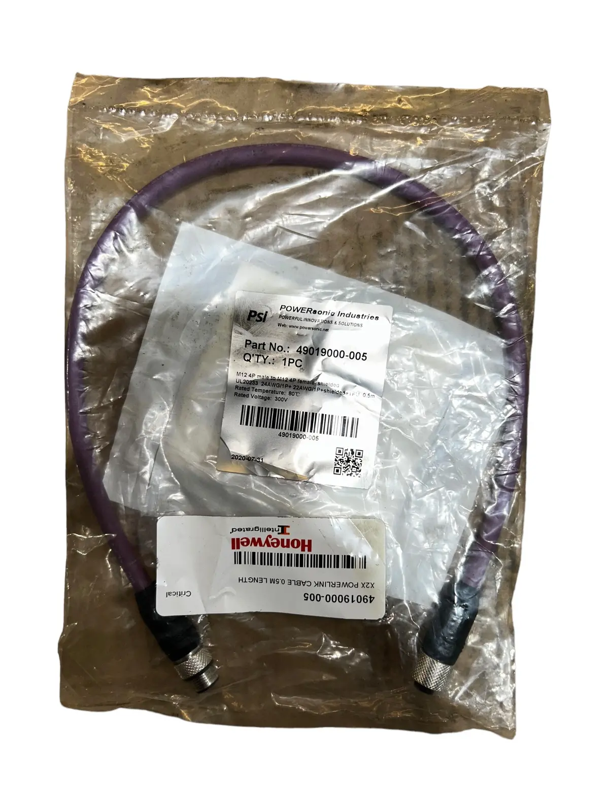 Powersonic Industries M12 4P Male To M12 4P Female Cord 49019000-005 - New In Original Packaging 1