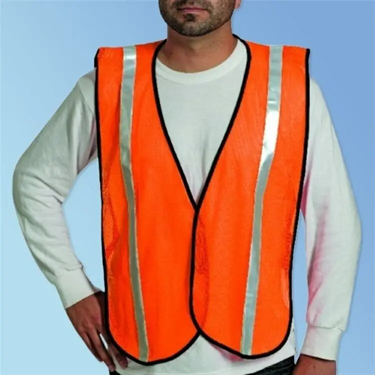 Hivizgard Mesh Safety Vest, 1 In. Reflective Stripes Pack Of 100 1