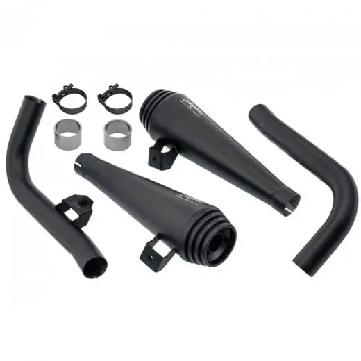 Motone Saturn V Exhaust / Slip Ons - Black - 2017+ Triumph Bobber And Speedmaster 1