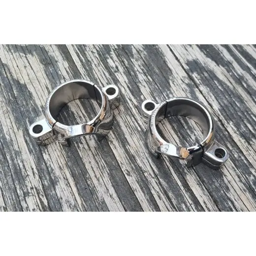 Motone Stealth Exhaust Clamps - Lc - Polished 2