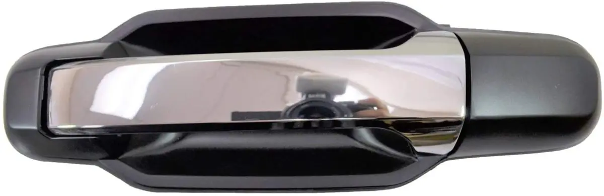 Pt Auto Warehouse Ki-3550Mp-Rl - Exterior Outer Outside Door Handle, Chrome Lever With Black Housing - Rear Left Driver Side 1