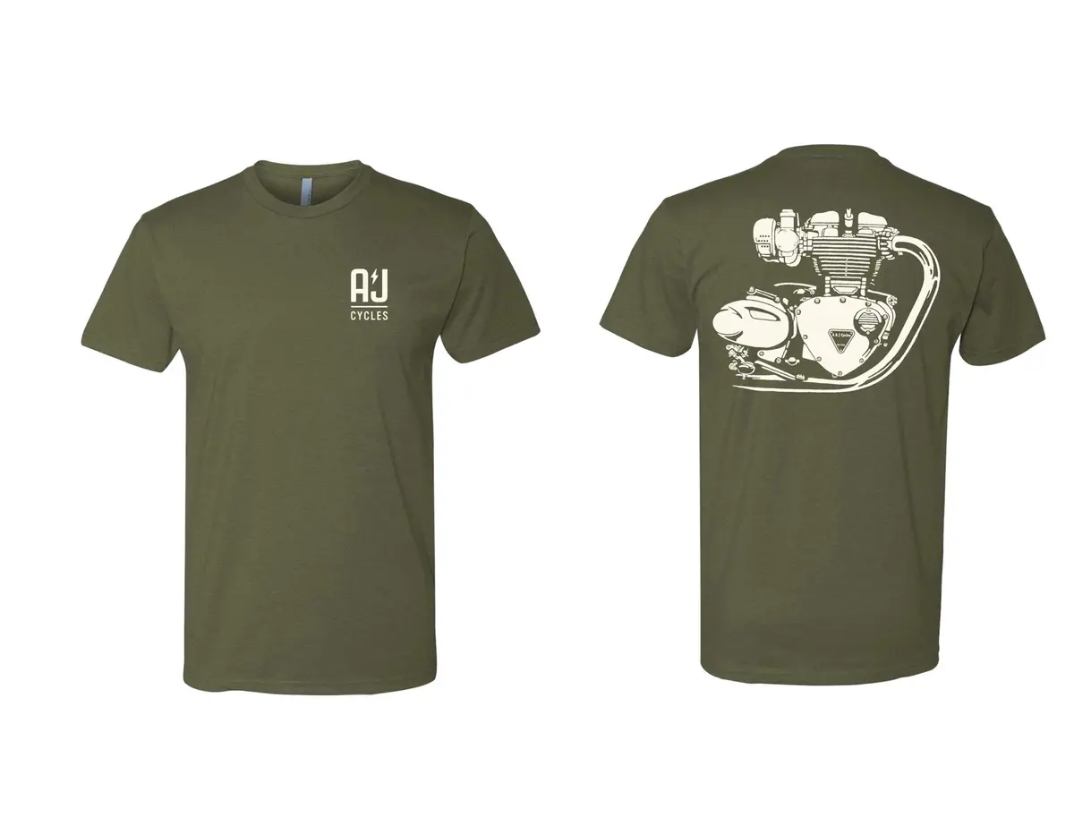 A&J Cycles “1200” T-Shirt - Military Green 1