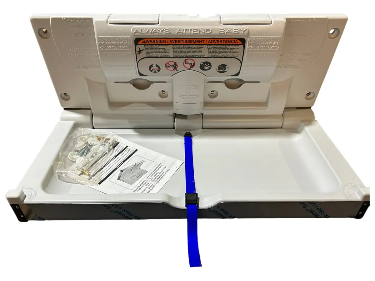 Foundations, Changing Station, 5410339, Plastic/Stainless Steel, 15 5/8 In X 35 5/8 In X 3 7/8 In 1