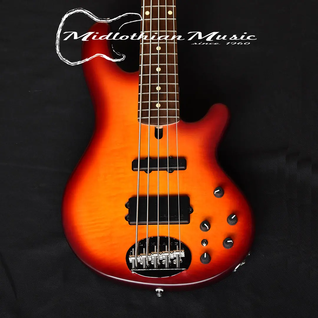 Lakland Skyline 55-02 Deluxe 5-String Bass - Satin Honey Burst Finish (180501191) W/Free Gator Gig Bag 2