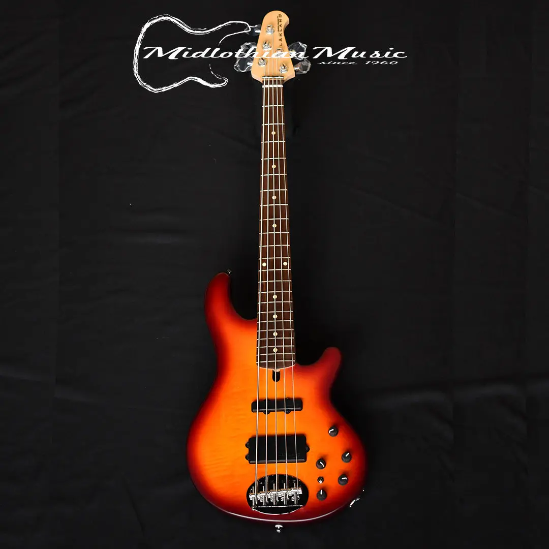 Lakland Skyline 55-02 Deluxe 5-String Bass - Satin Honey Burst Finish (180501191) W/Free Gator Gig Bag 1