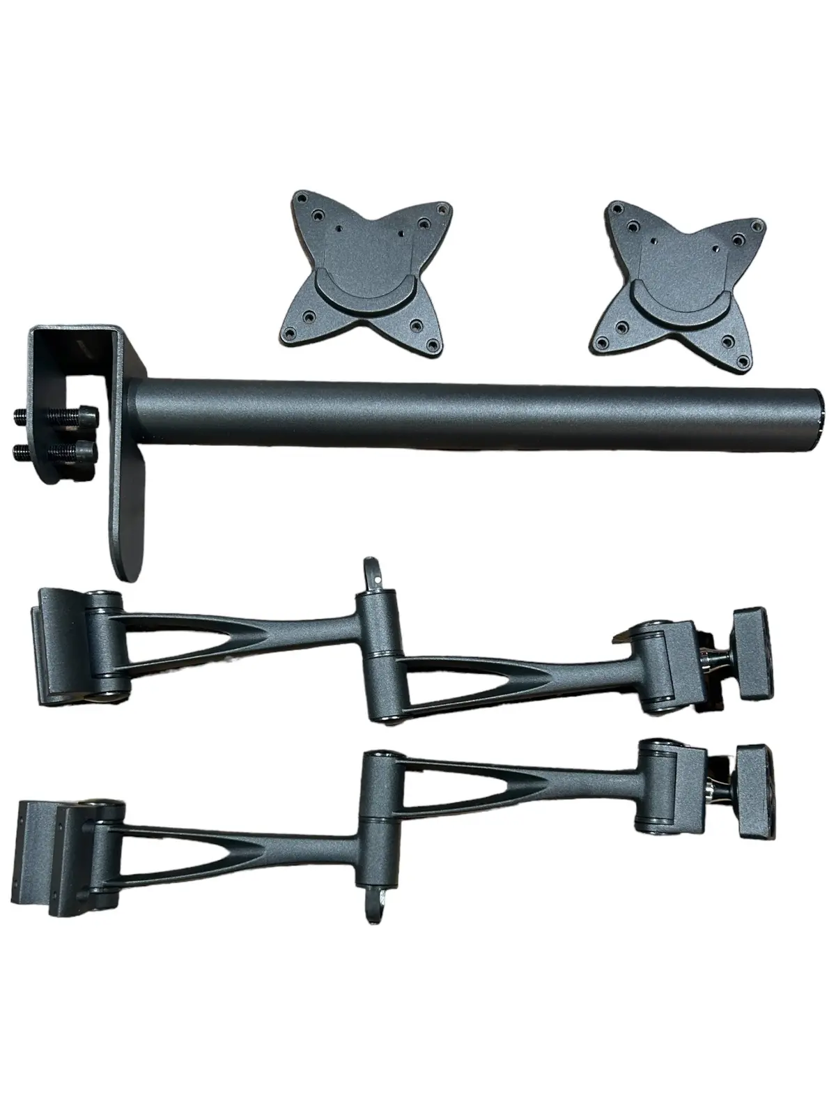 Monoprice 3-Way Adjustable Tilting Dual Desk Mount Bracket 1