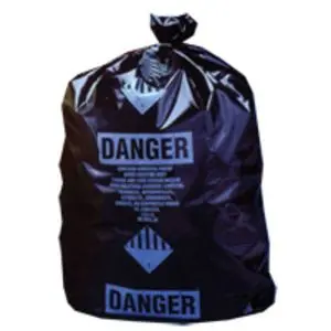 Poly Garbage Bag, Black Acm-Printed Contractor Bag, Perforated, 30" X 40", 2.1 Mil, (100) Bags 56110 1