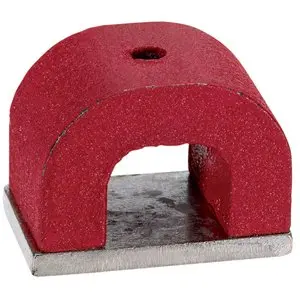 Power Magnet - Model: 814, Hole Diameter: 5/16", Overall Height: 1-3/8", Overall Length: 2-9/32", Overall Width: 1-47/64", Distance Between Legs: 1-3/32", 57-070-814 1