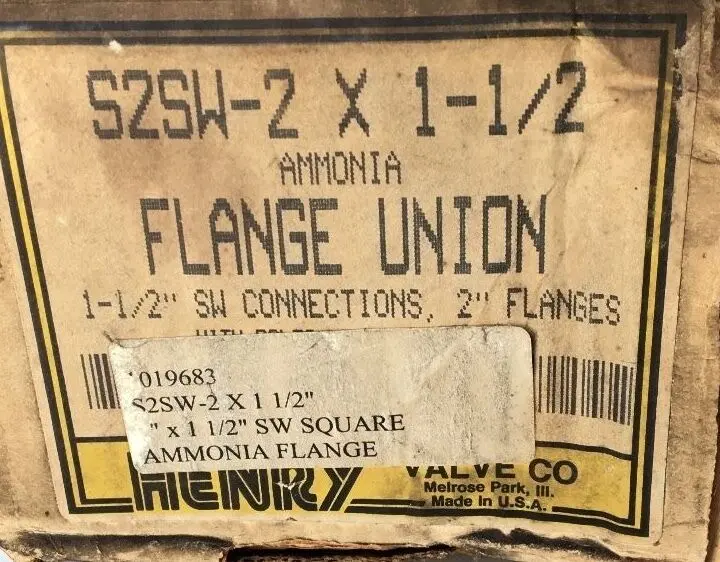 Henry S2sw-2 X 1-1/2 Ammonia Flange Union S2sw2x112 New 1
