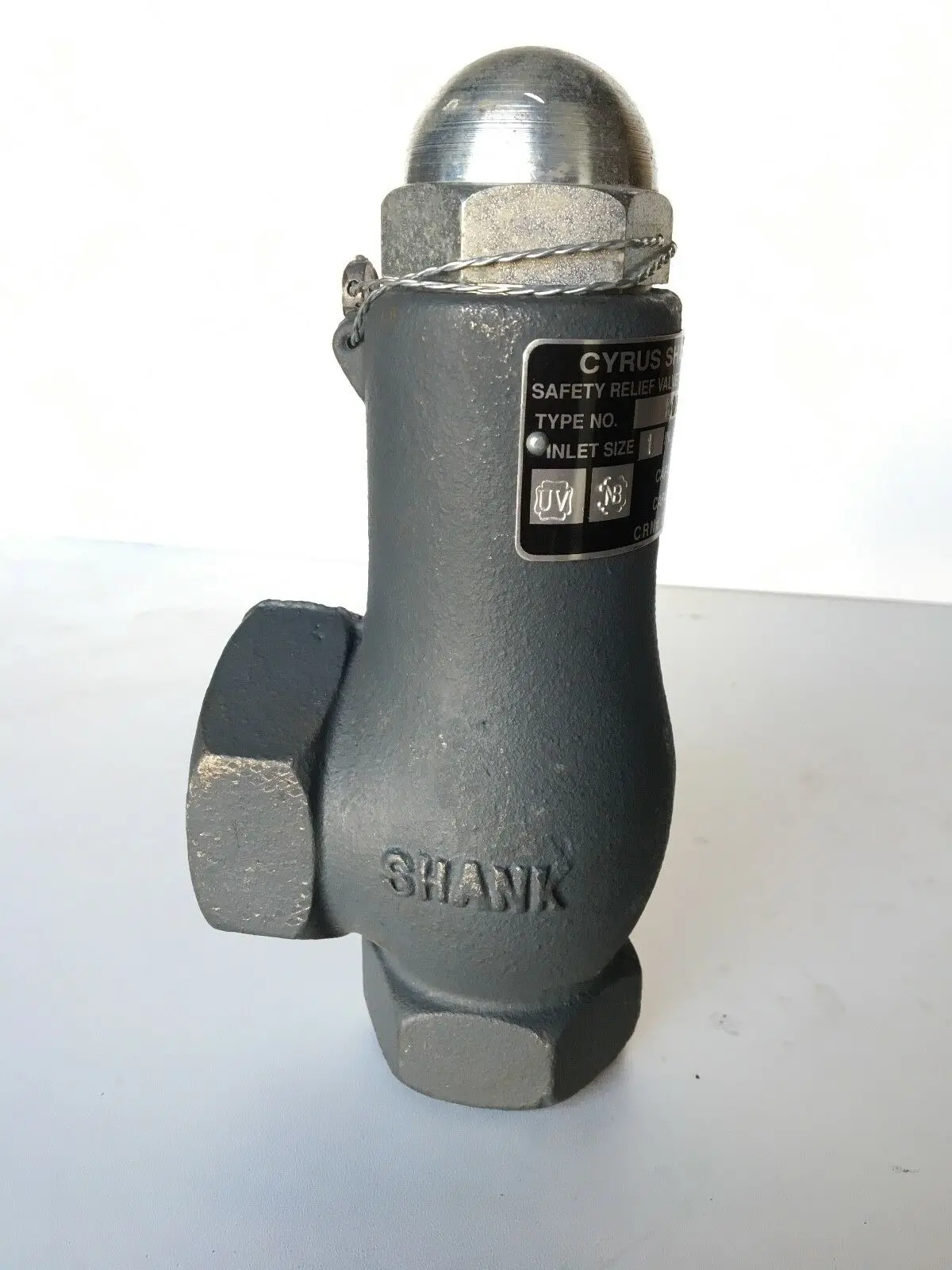 Cyrus Shank Relief Valve, 805, 1", 300Psi *New* 1