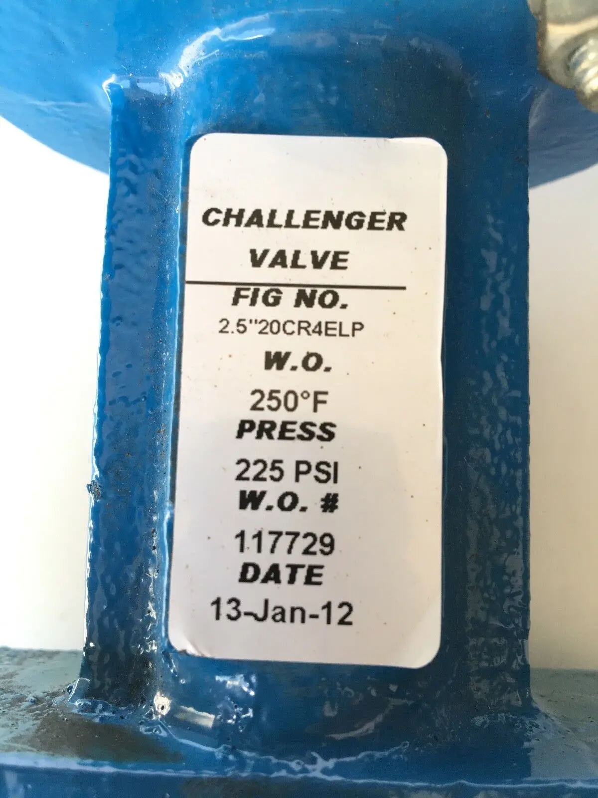 Challenger Butterfly Valve With Lever 2.5" 117729, 225Psi 1