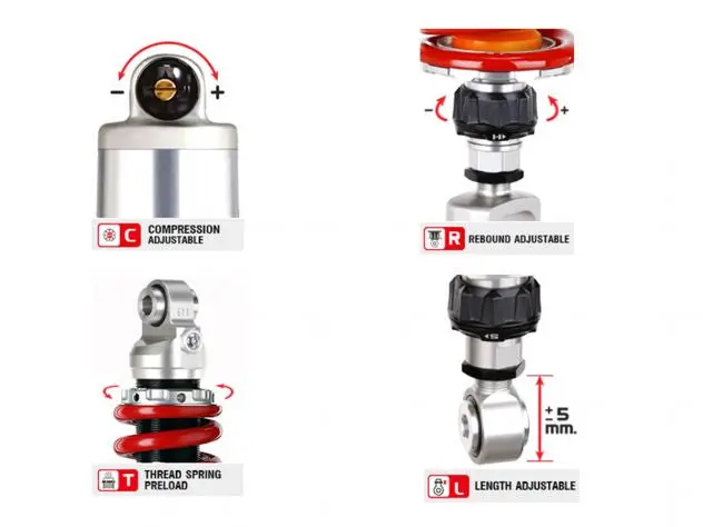 Yss Rg362-Trcl Reservoir Twin Shocks - Blackline - Triumph Modern Classics 4