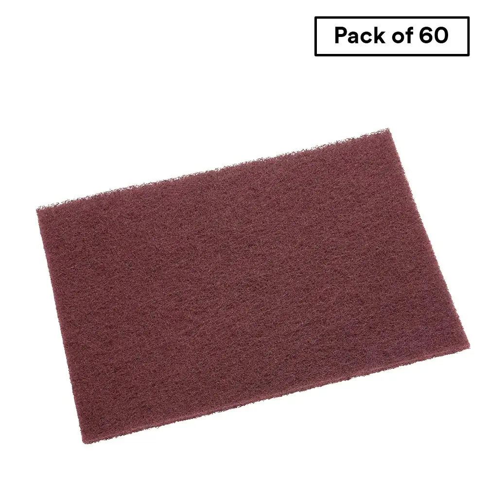 Scotch-Brite(Tm) 7447B Abrasive Hand Pad, General Purpose, Maroon Color, Aluminum Oxide, Grit Very Fine (Case Of 60) 1