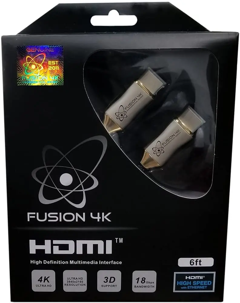 Fusion4k High Speed 4K Hdmi Cable (4K @ 60Hz) - Professional Series (6 Feet) 1