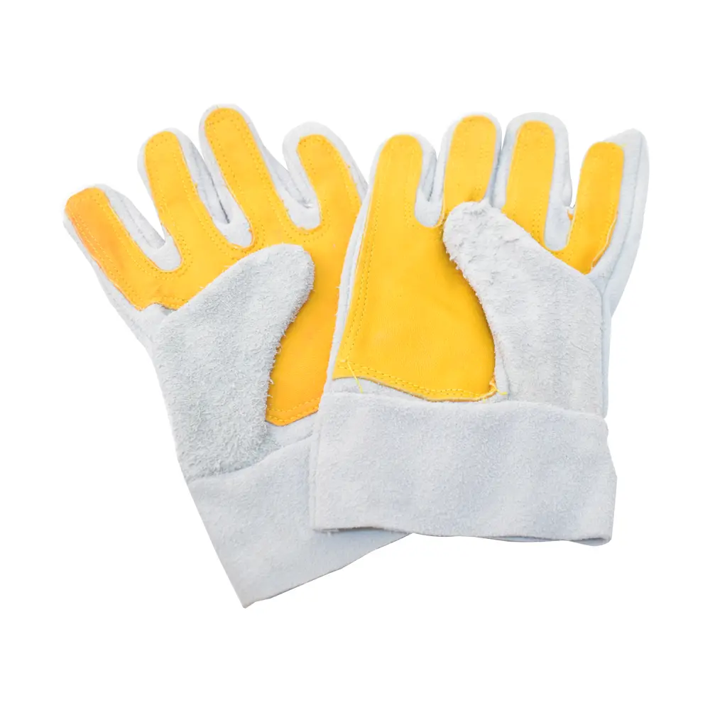 Guantes De Cuero Palma Amarillo 1