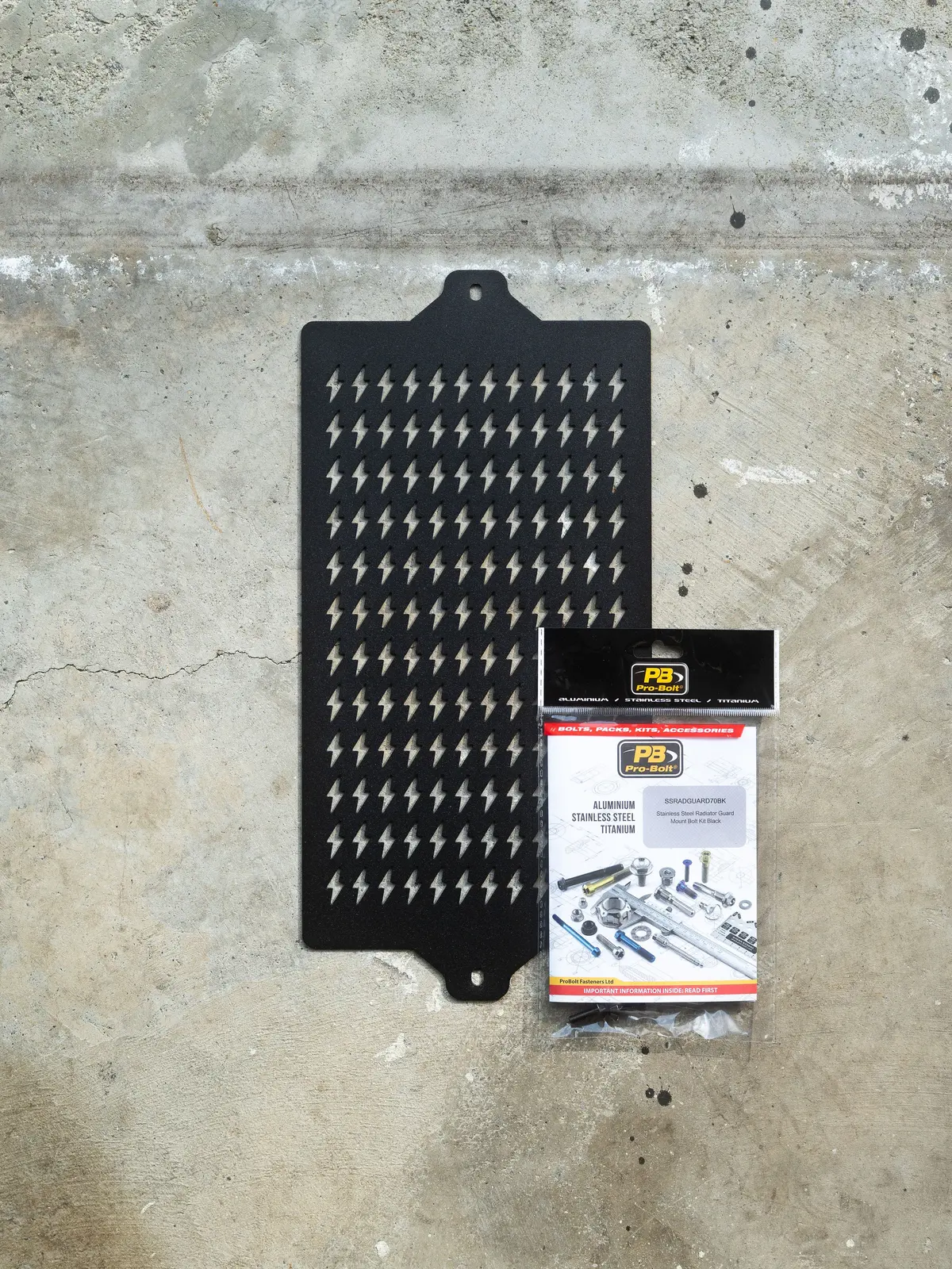 Lightning Bolt Radiator Guard - 2016+ Triumph Classics 1