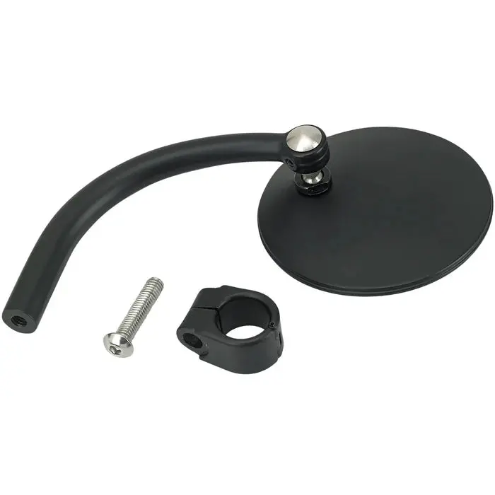 Biltwell Clamp On / Bar End Utility Mirror - Black - 1" Bars  6503-501-131 1