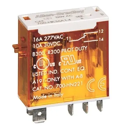 Lot Of 10 - Allen-Bradley 700-Hk36a24 Relay, Ice Cube, Slim Line, 5-Bladee, 1Pdt, 16A, 24Vac - New In Box 1