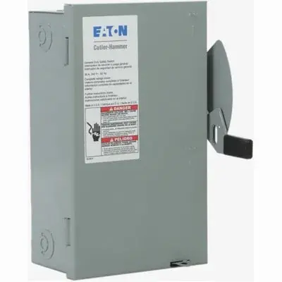 Eaton Nonfusible Single Throw Safety Switch, General Duty, 240V Ac, 3Pst Mfr #: Dg322ugb 1