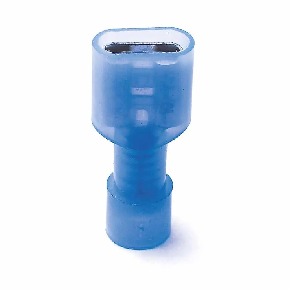 Terminal Nylon Hembra Con Forro Azul Paquete X 100 Unidades 1