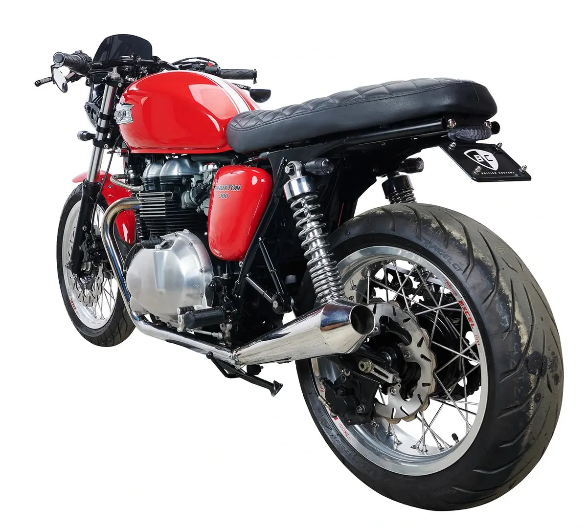 British Customs Diamond Stitch Slammer Seat - 01-15 Bonneville, Thruxton And Scrambler 2